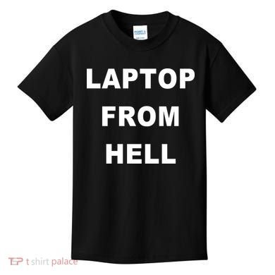 Anti Biden Pro Trump Laptop From Hell Kids T-Shirt