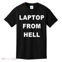 Anti Biden Pro Trump Laptop From Hell Kids T-Shirt thumb 0
