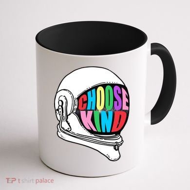 Anti-Bullying Choose Kind Astronaut Helmet Coffee Mug back