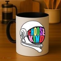 Anti-Bullying Choose Kind Astronaut Helmet Coffee Mug thumb 4