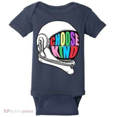 Anti-Bullying Choose Kind Astronaut Helmet Baby Bodysuit