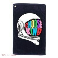 Anti-Bullying Choose Kind Astronaut Helmet Golf Towel thumb 0