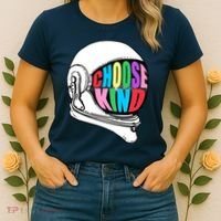 Anti-Bullying Choose Kind Astronaut Helmet Women's T-Shirt thumb 2