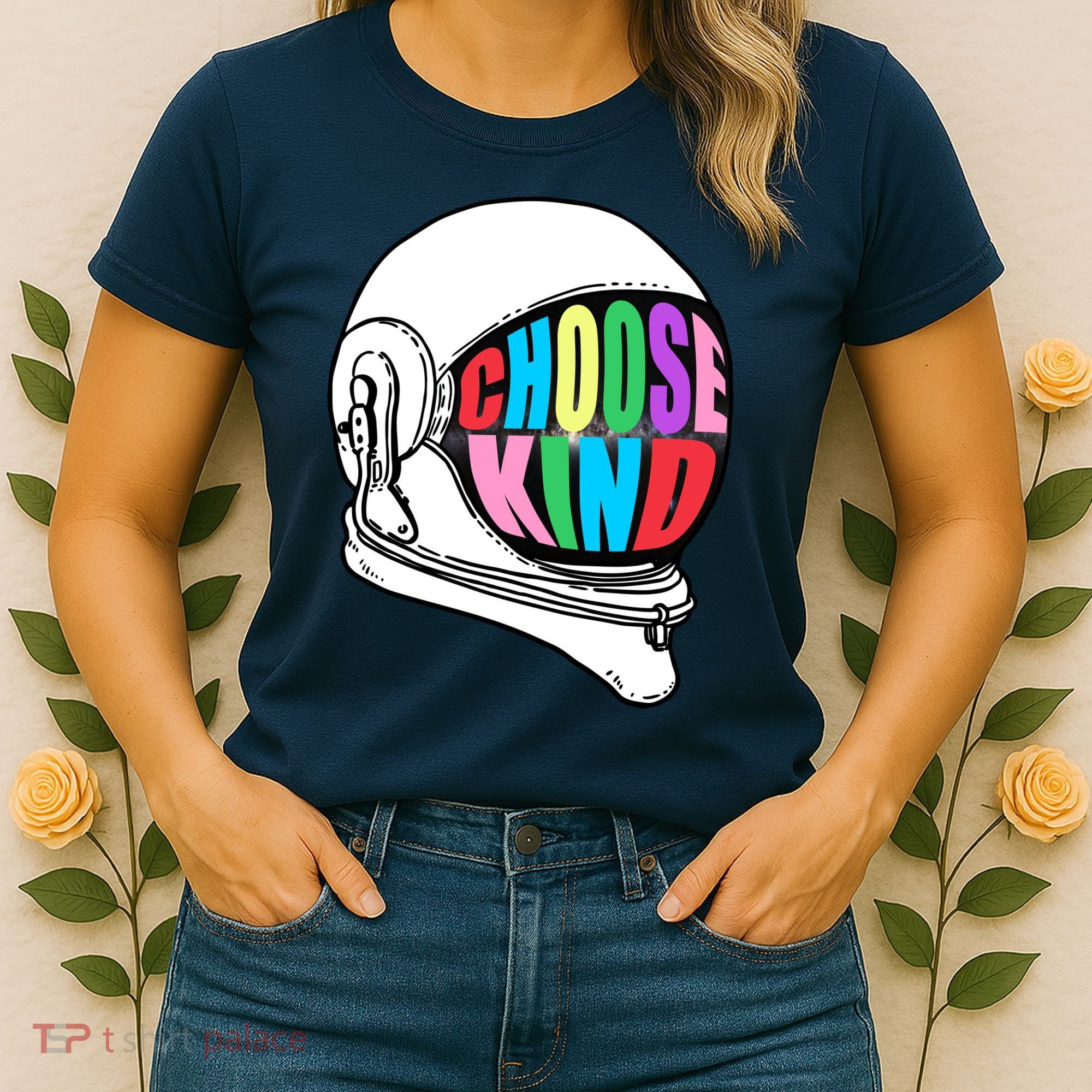 Anti-Bullying Choose Kind Astronaut Helmet Women's T-Shirt