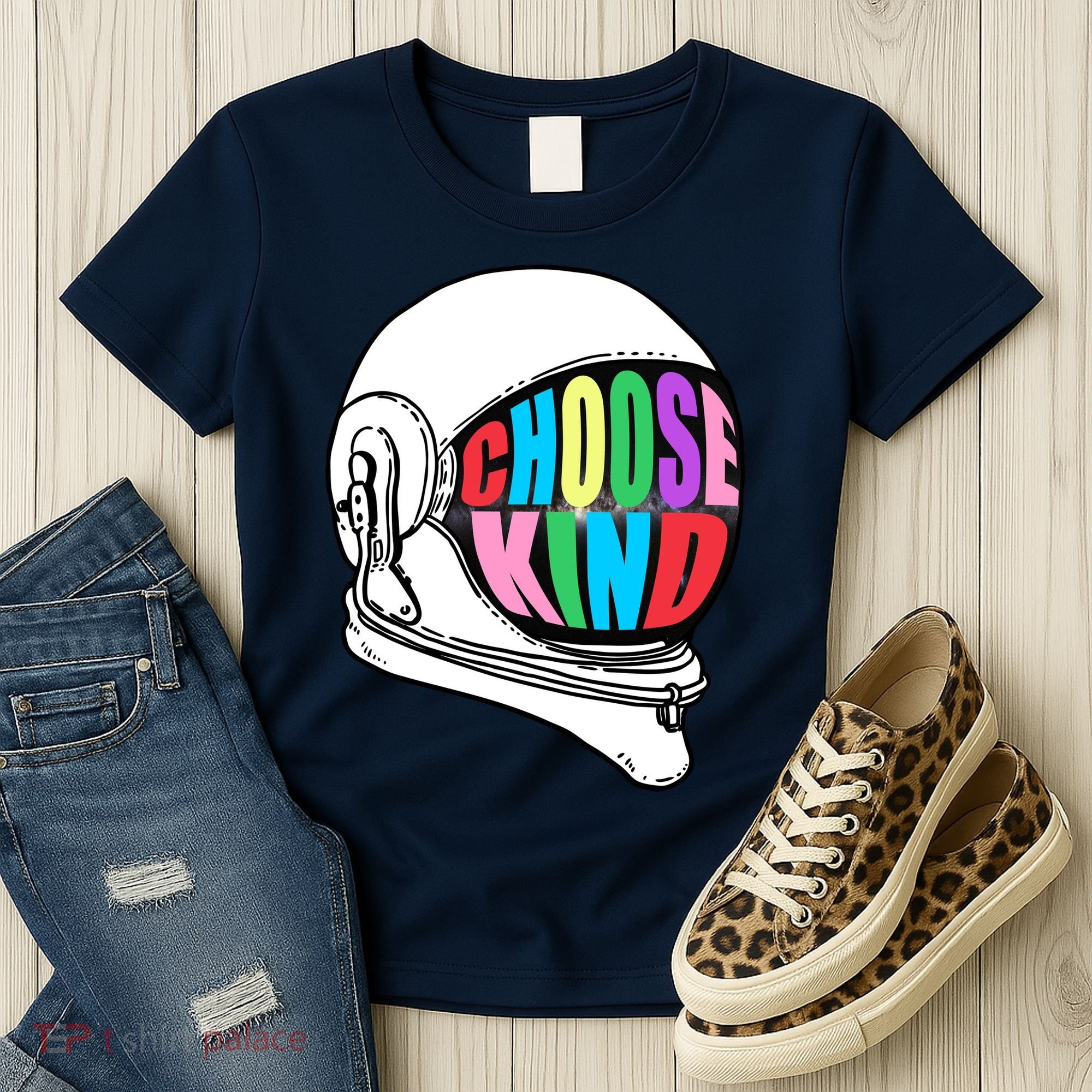 Anti-Bullying Choose Kind Astronaut Helmet Women's T-Shirt