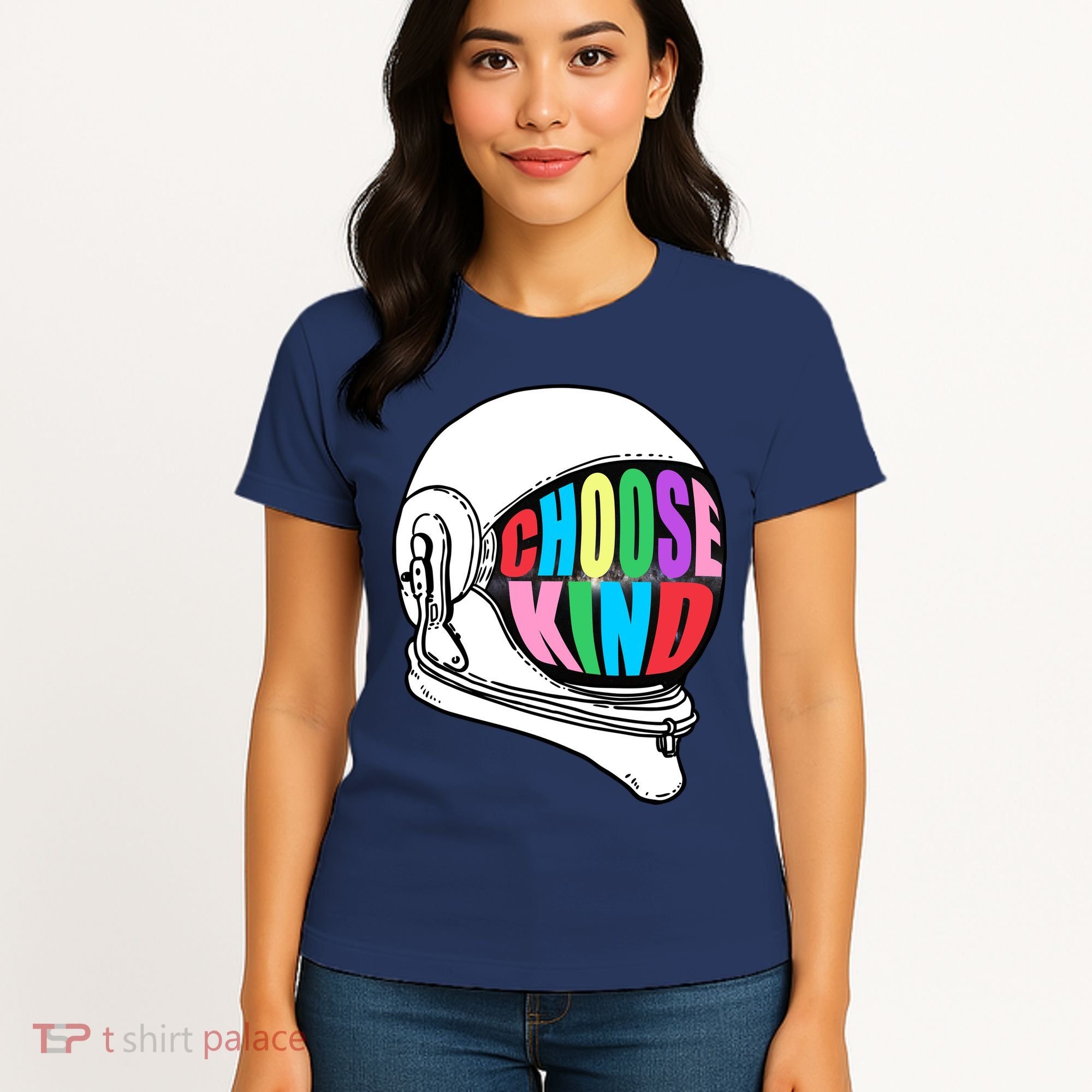 Anti-Bullying Choose Kind Astronaut Helmet Women's T-Shirt