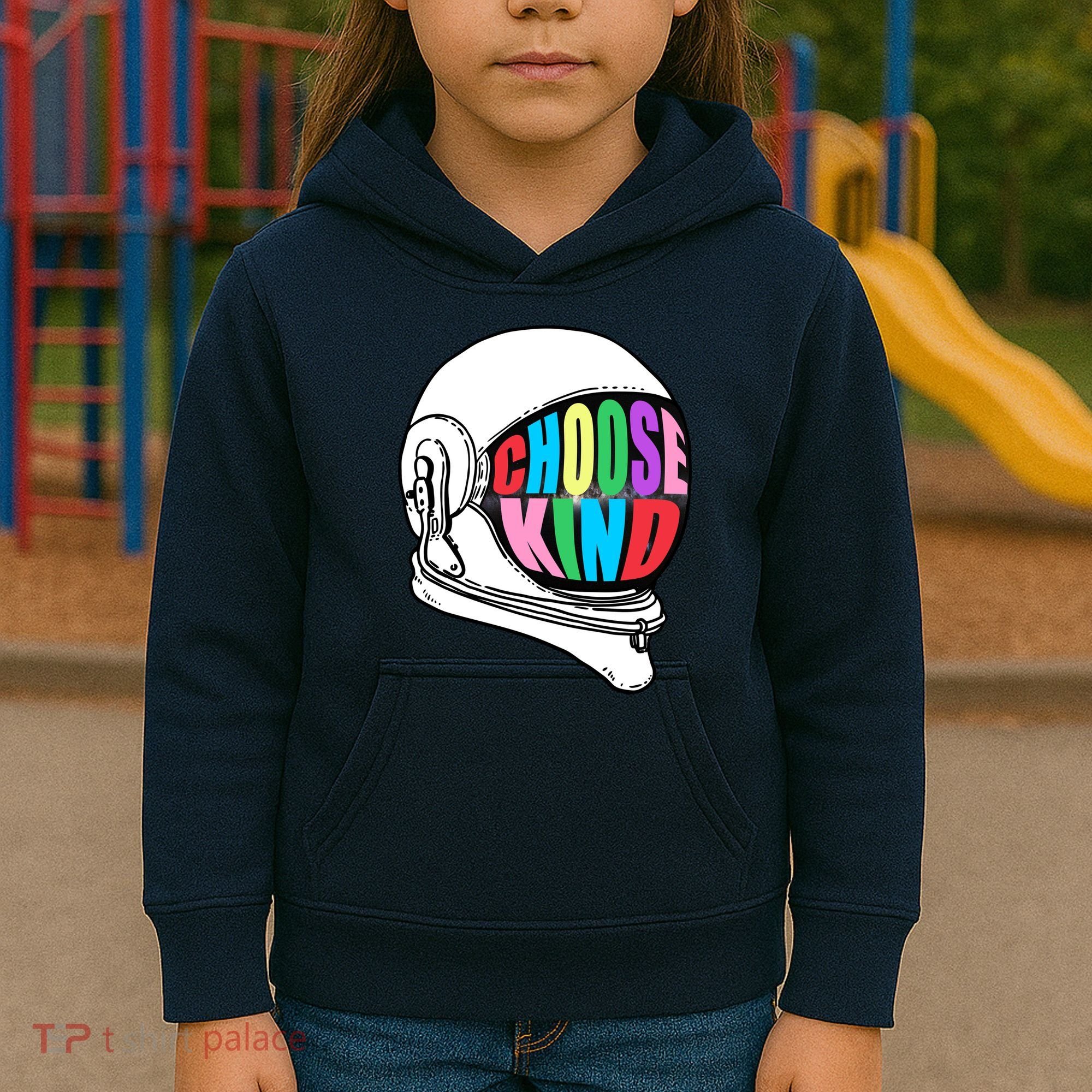 Anti-Bullying Choose Kind Astronaut Helmet Kids Hoodie