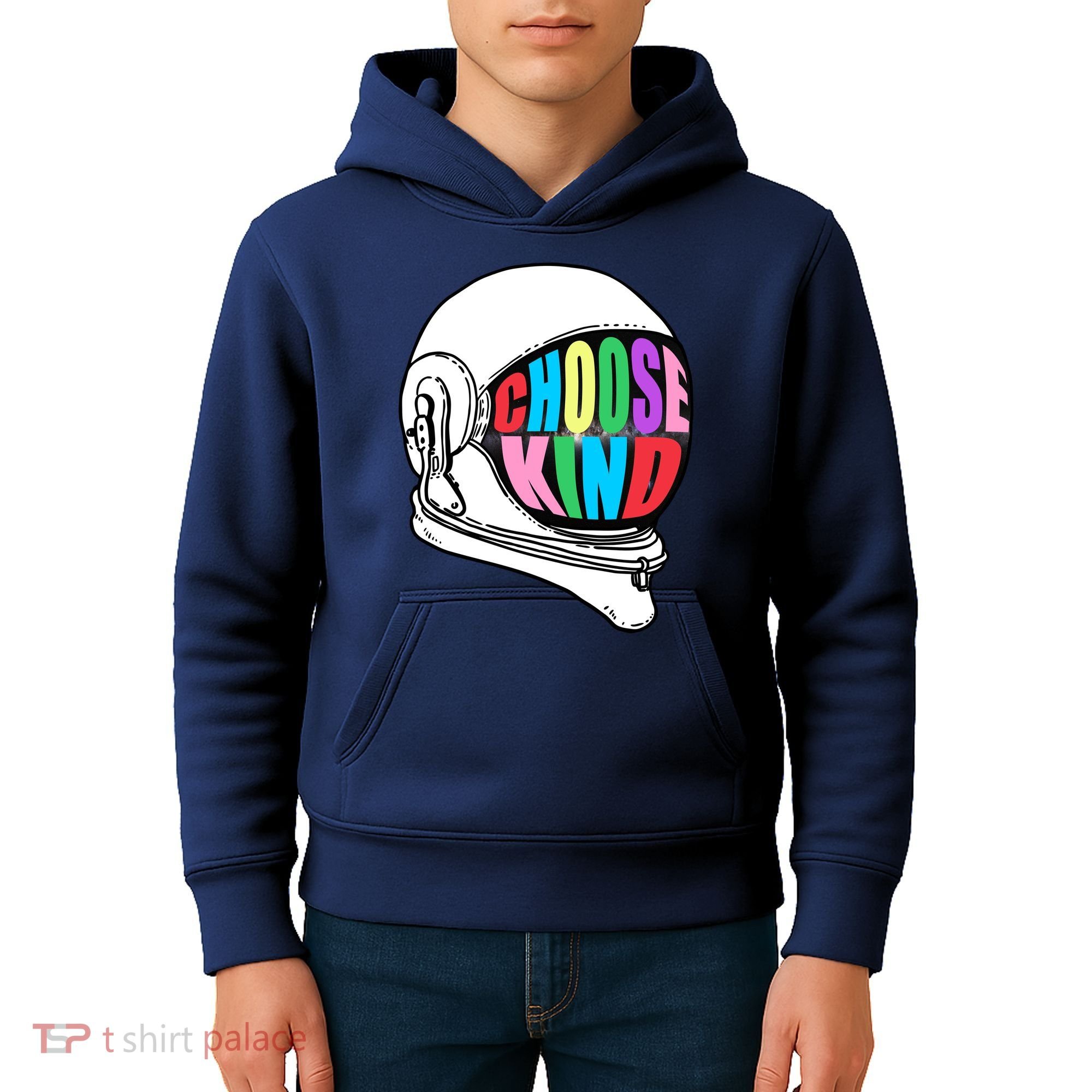 Anti-Bullying Choose Kind Astronaut Helmet Kids Hoodie
