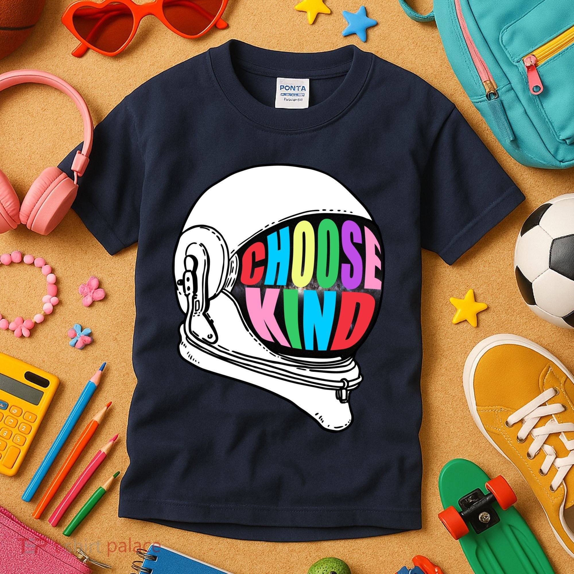 Anti-Bullying Choose Kind Astronaut Helmet Kids T-Shirt