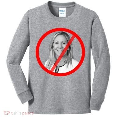 Anti Marjorie Taylor Greene MTG Kids Long Sleeve Shirt
