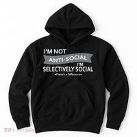Anti-Social Funny Sarcastic Meme Hoodie thumb 0