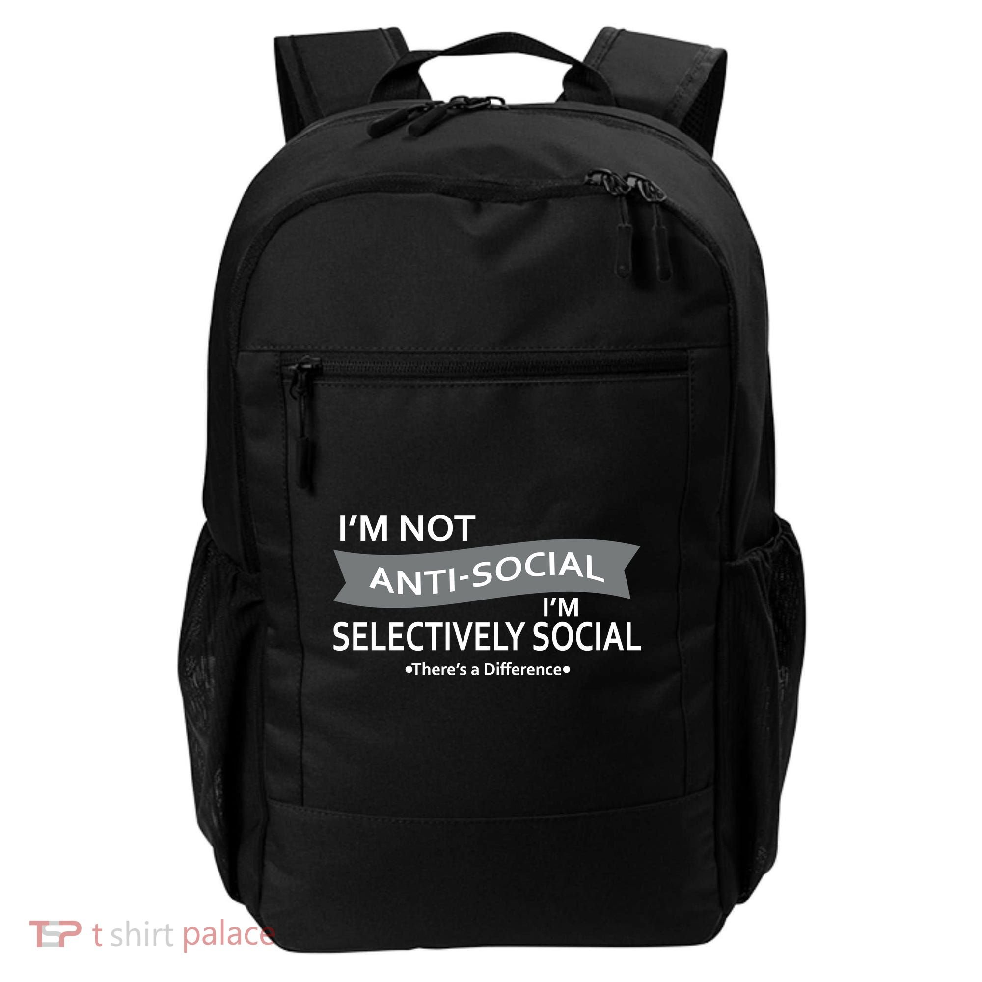 Anti-Social Funny Sarcastic Meme Backpack