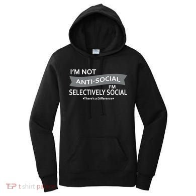 Anti-Social Funny Sarcastic Meme Women's Hoodie