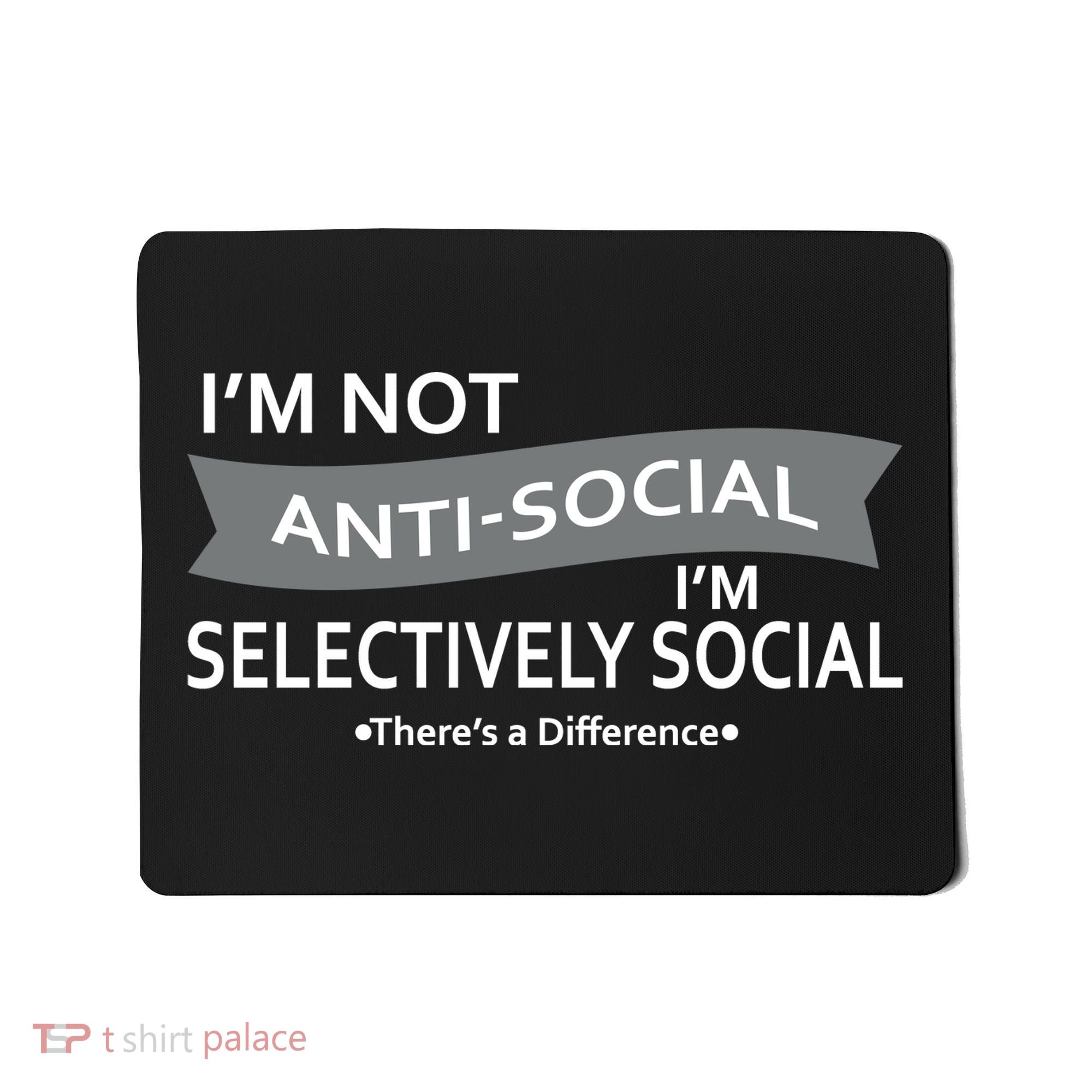 Anti-Social Funny Sarcastic Meme Mousepad
