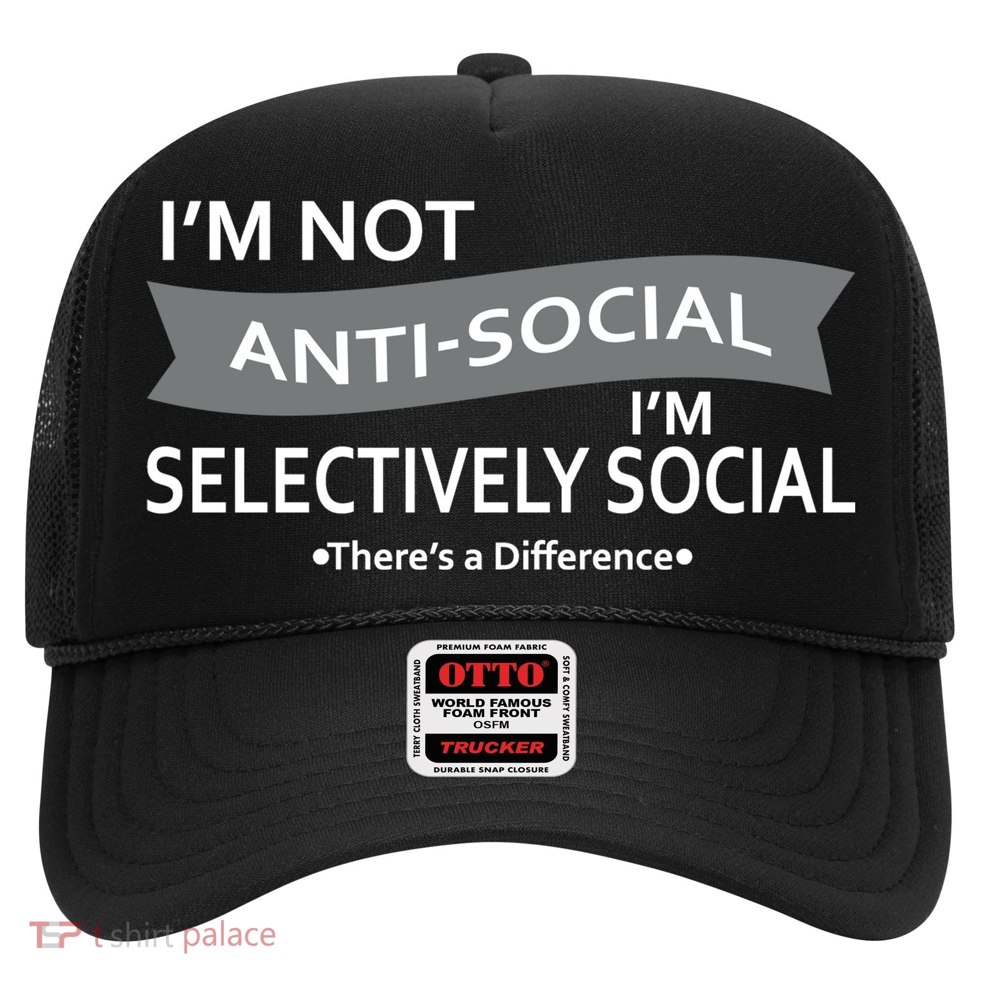 Anti-Social Funny Sarcastic Meme Hat