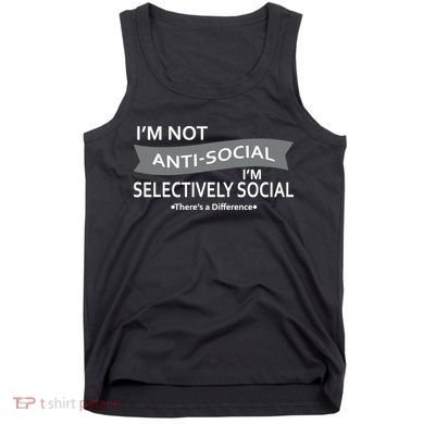 Anti-Social Funny Sarcastic Meme Tank Top
