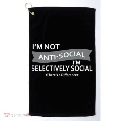 Anti-Social Funny Sarcastic Meme Golf Towel