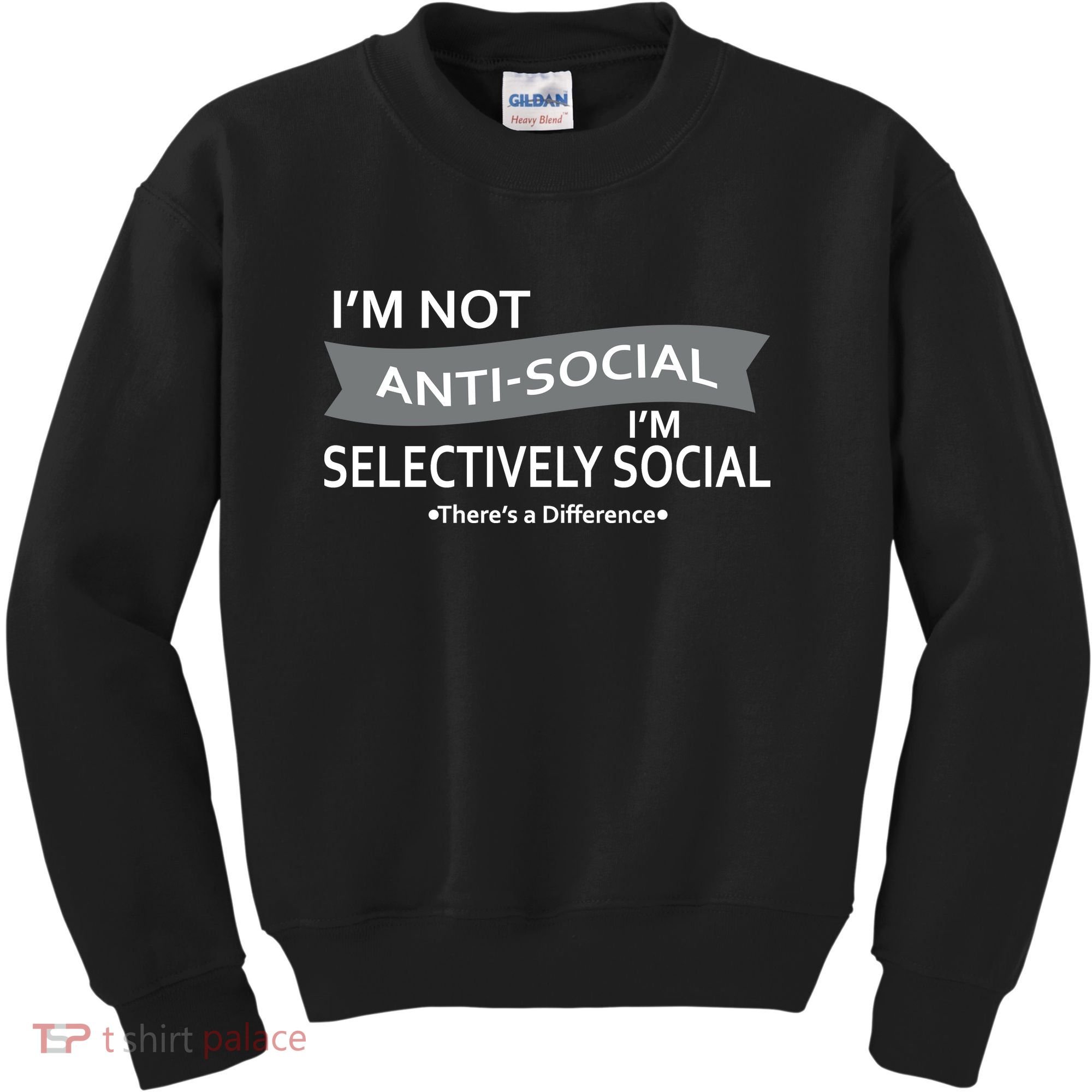 Anti-Social Funny Sarcastic Meme Kids Sweatshirt