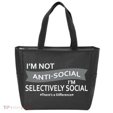 Anti-Social Funny Sarcastic Meme Tote Bag