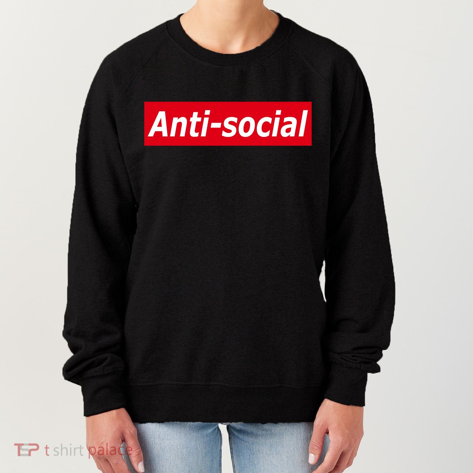 Anti-Social Red Box Logo Women's Sweatshirt