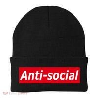 Anti-Social Red Box Logo Beanie thumb 0