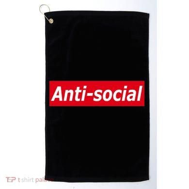 Anti-Social Red Box Logo Golf Towel