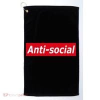 Anti-Social Red Box Logo Golf Towel thumb 0