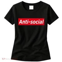 Anti-Social Red Box Logo Women's T-Shirt thumb 0