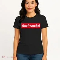 Anti-Social Red Box Logo Women's T-Shirt thumb 4