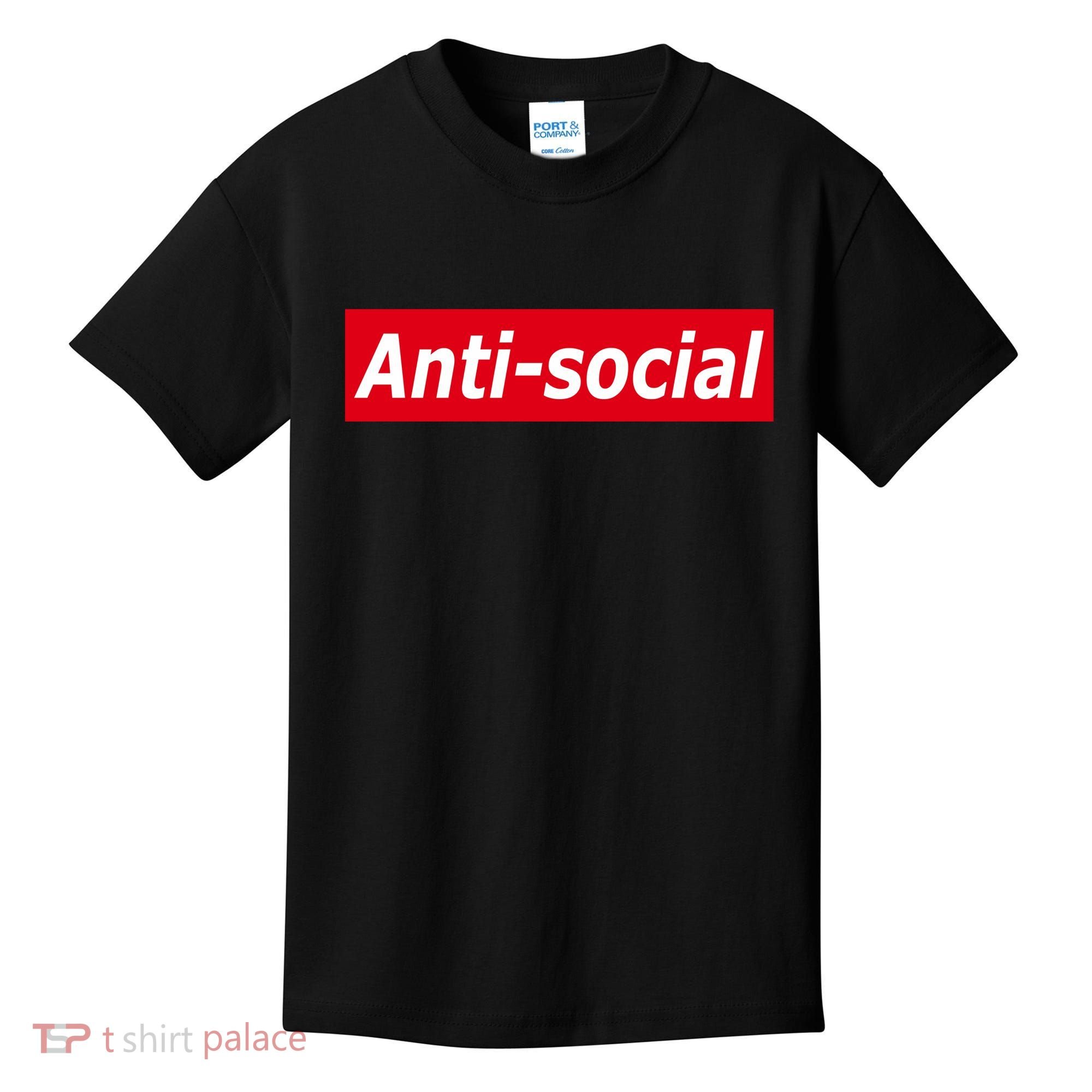 Anti-Social Red Box Logo Kids T-Shirt