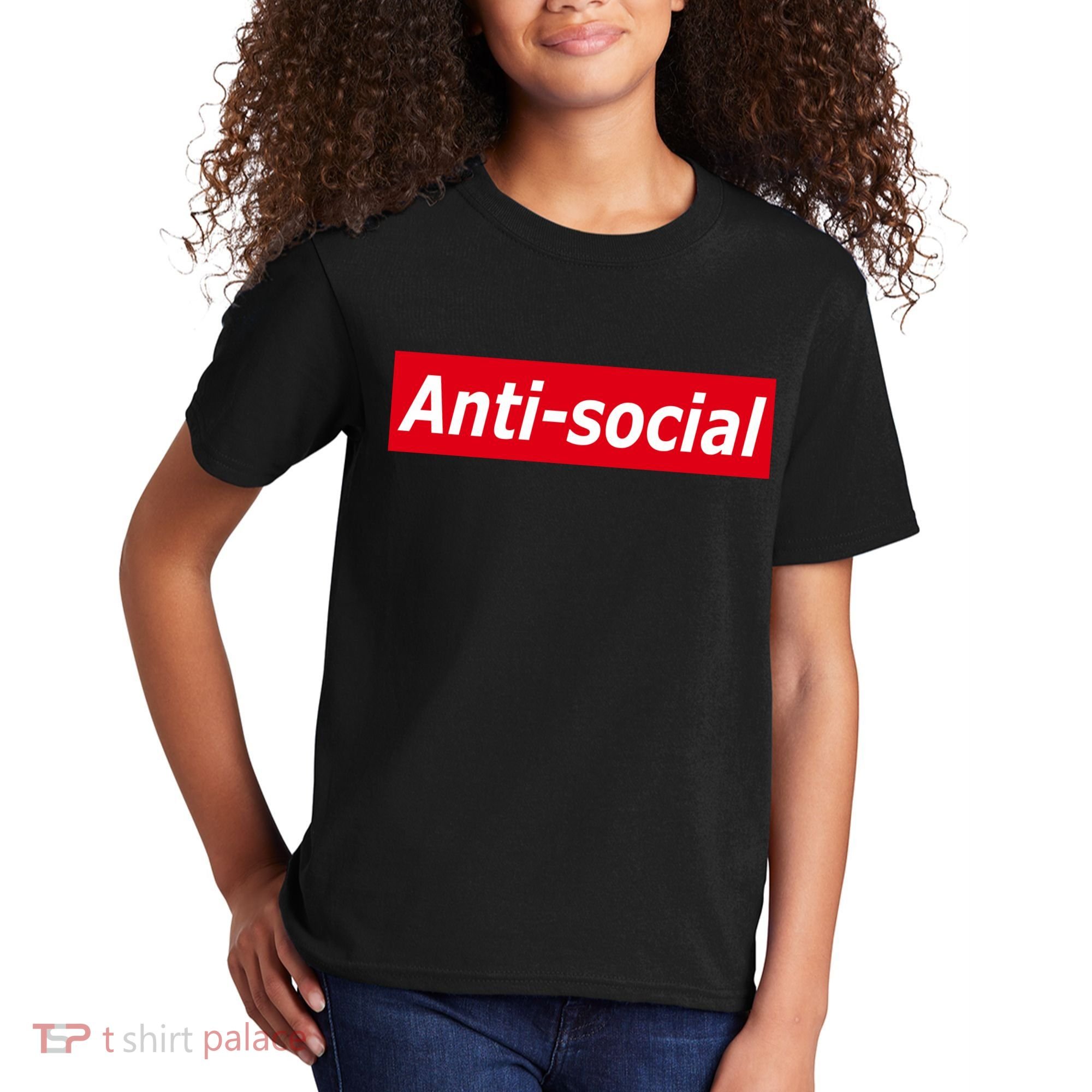 Anti-Social Red Box Logo Kids T-Shirt