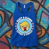 Anti Trump Elect A Clown Expect A Circus Women's Tank Top thumb 3