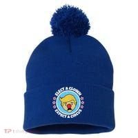 Anti Trump Elect A Clown Expect A Circus Pom Pom 12in Knit Beanie thumb 0