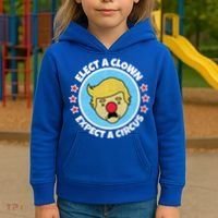 Anti Trump Elect A Clown Expect A Circus Kids Hoodie thumb 3