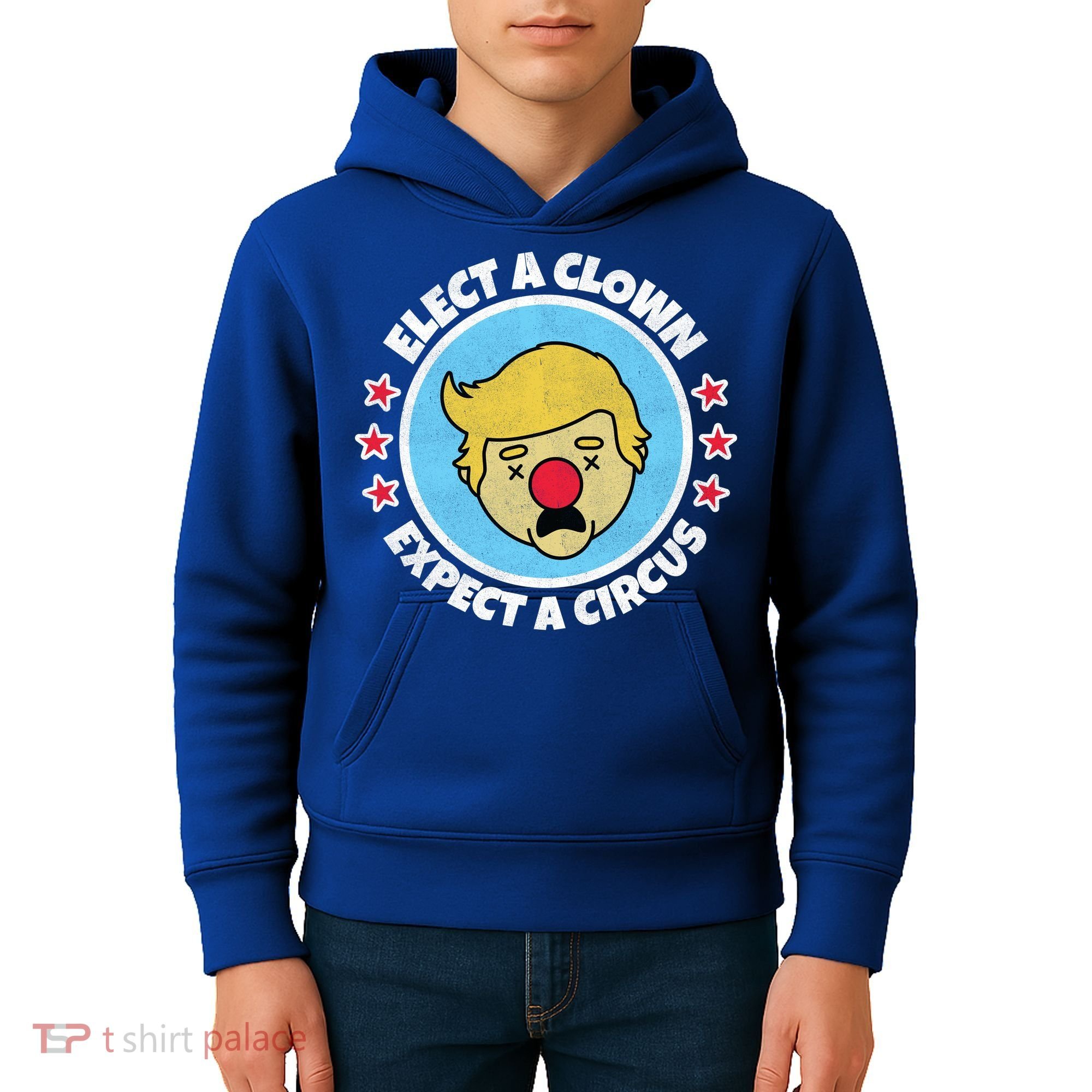 Anti Trump Elect A Clown Expect A Circus Kids Hoodie