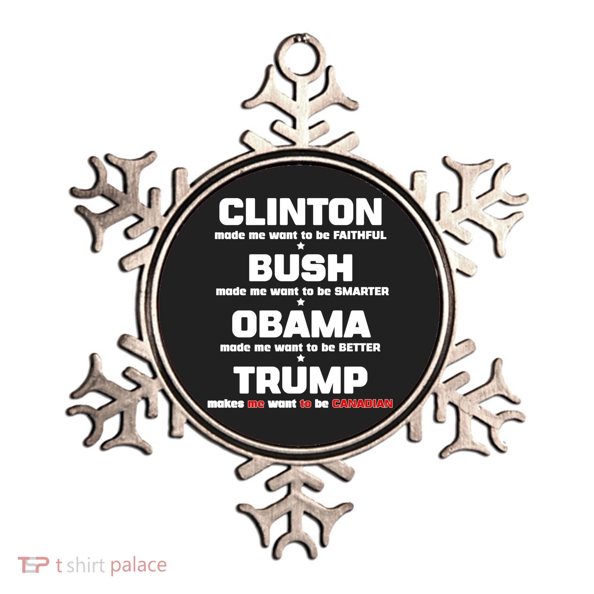 Anti Trump Makes Me Want To Be Canadian Ornament