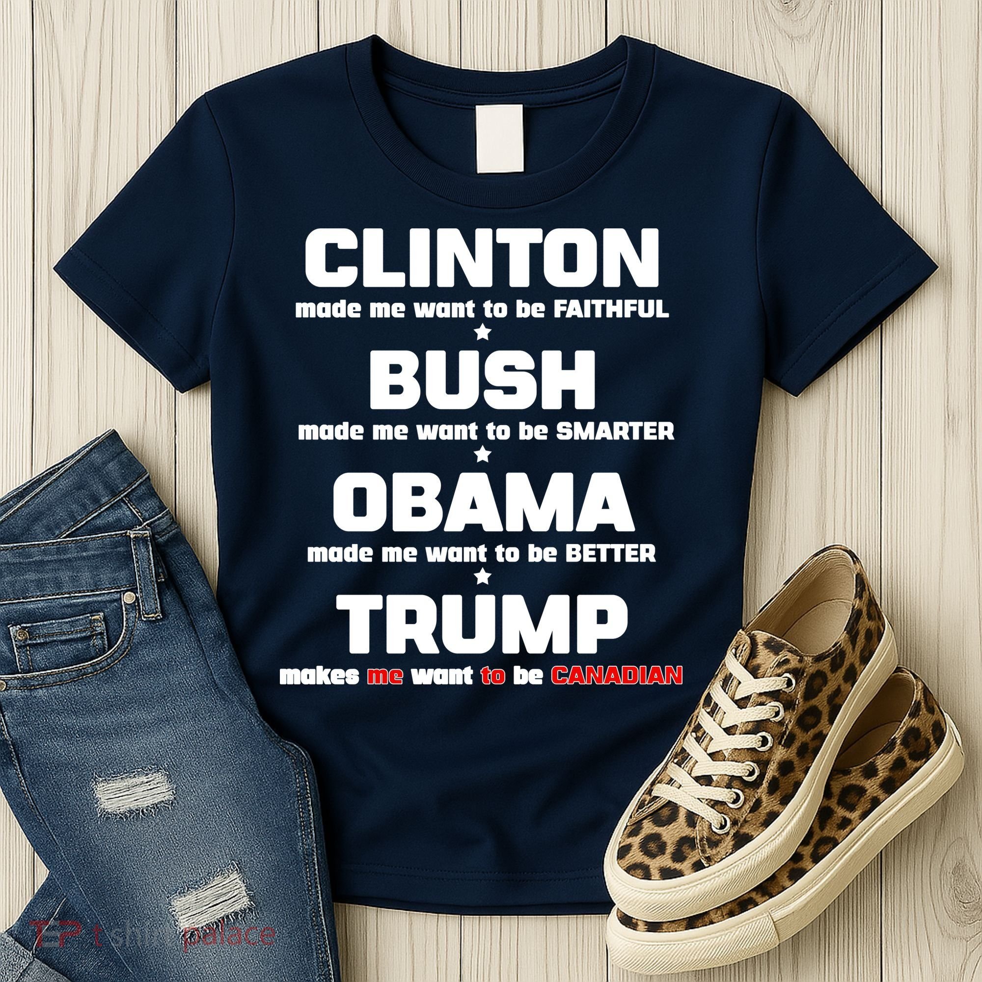 Anti Trump Makes Me Want To Be Canadian Women's T-Shirt