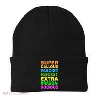 Anti Trump Racist Yes Love Equality No Homophobia Beanie thumb 0