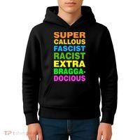 Anti Trump Racist Yes Love Equality No Homophobia Kids Hoodie thumb 4