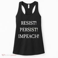 Anti Trump Resist Persist Impeach Impeachment Women's Tank Top thumb 0