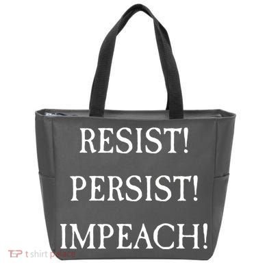 Anti Trump Resist Persist Impeach Impeachment Tote Bag