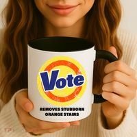 Anti-Trump Vote Removes Stubborn Orange Stains Funny Coffee Mug thumb 3