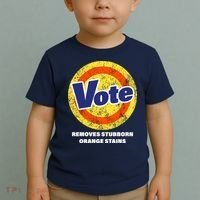 Anti-Trump Vote Removes Stubborn Orange Stains Funny Toddler T-Shirt thumb 2