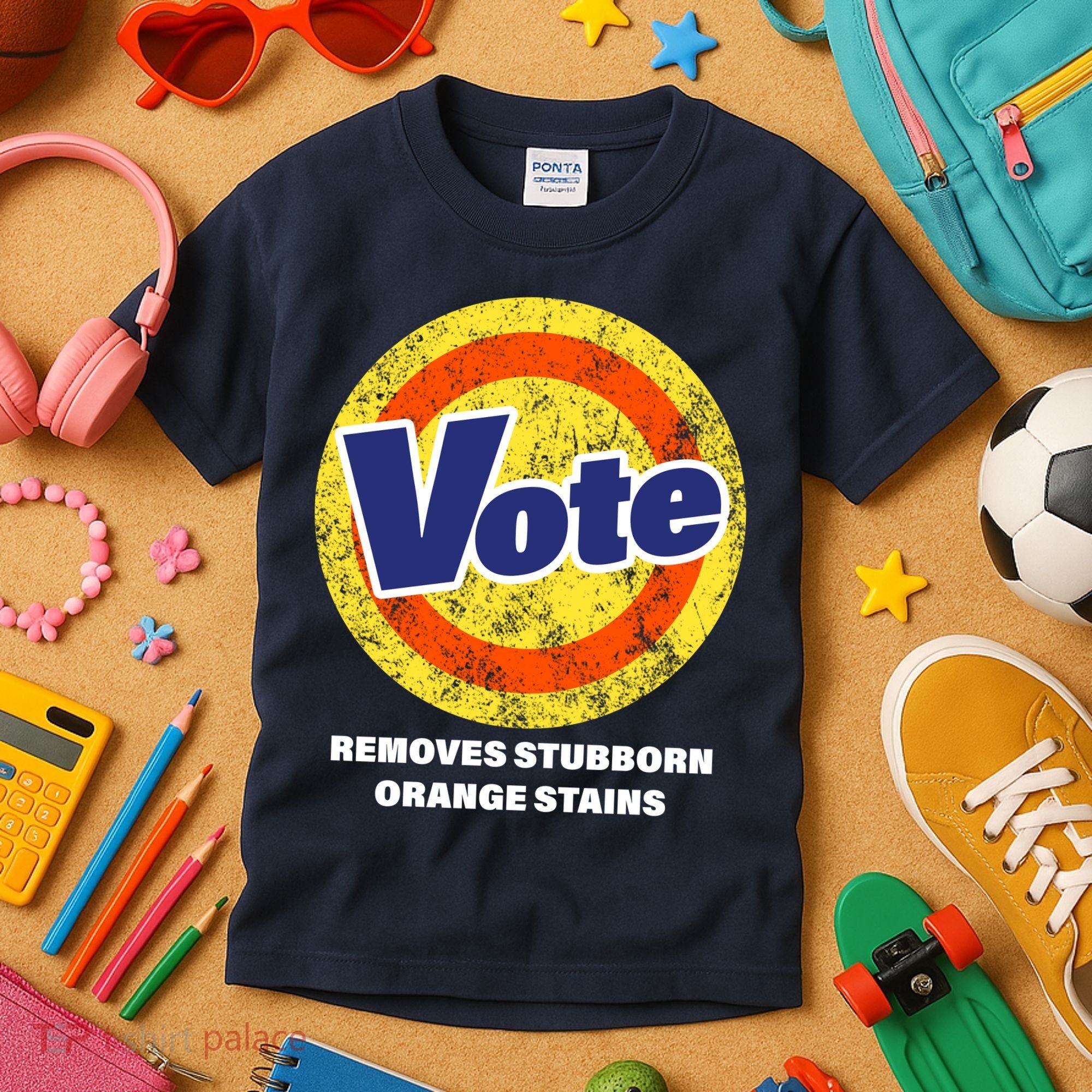 Anti-Trump Vote Removes Stubborn Orange Stains Funny Kids T-Shirt