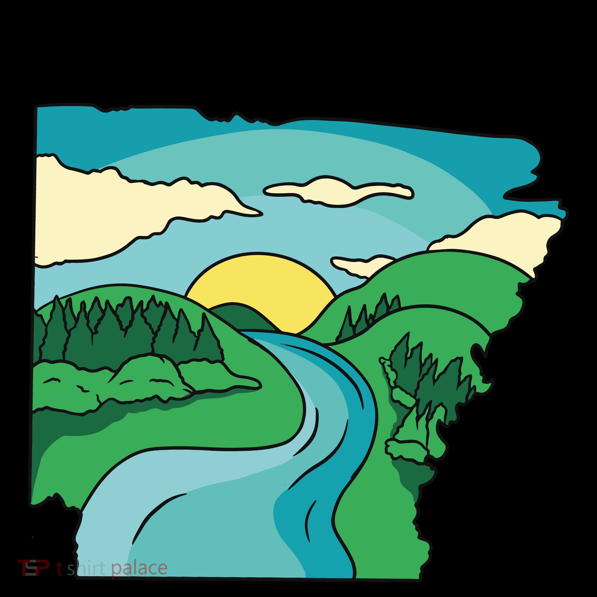 Arkansas Nature View Kids Sweatshirt