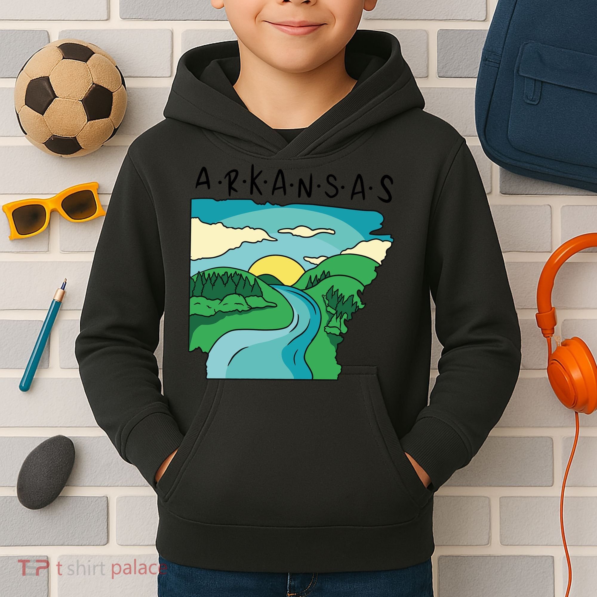 Arkansas Nature View Kids Hoodie