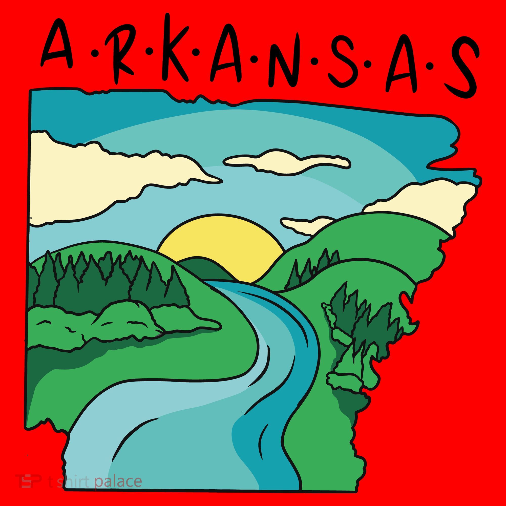 Arkansas Nature View Santa Hat