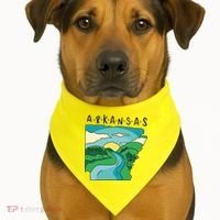 Arkansas Nature View USA-Made Doggie Bandana thumb 1