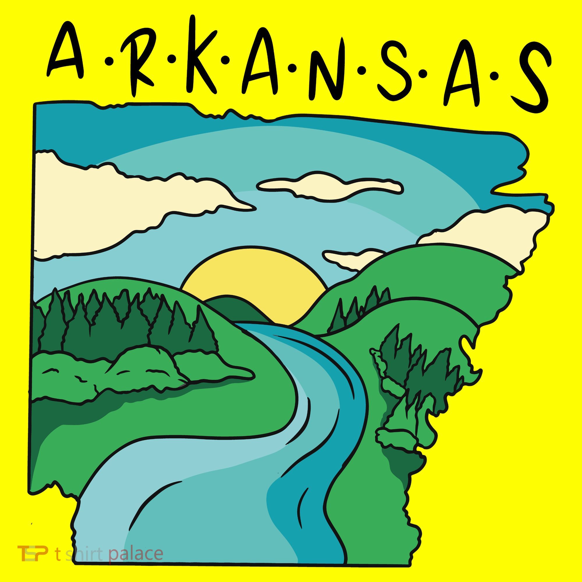 Arkansas Nature View USA-Made Doggie Bandana