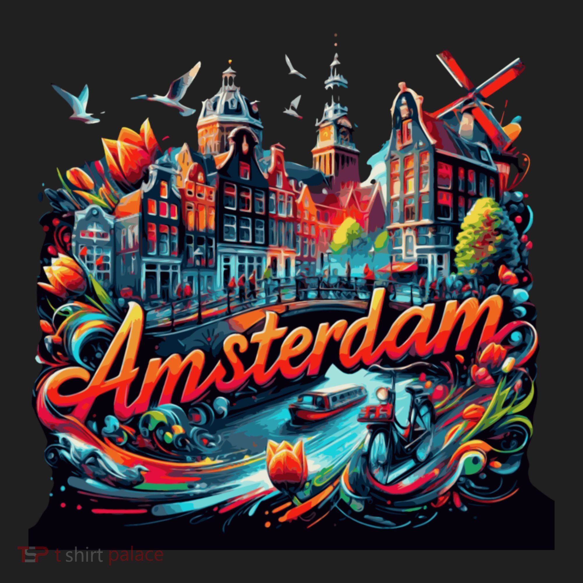 Amsterdam Netherlands Windmills Holland Women's Sweatshirt